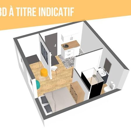 Grand Studio Avec Espace De Travail Тулуза Экстерьер фото