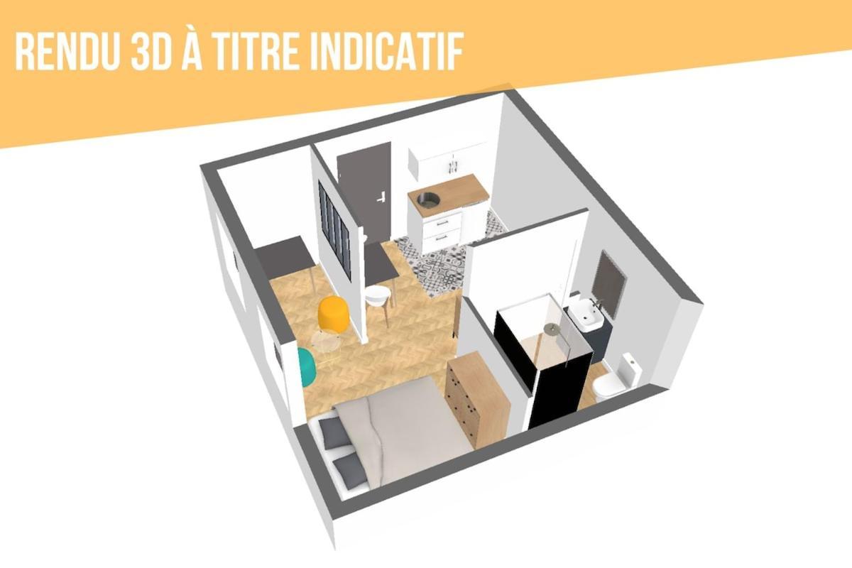 Grand Studio Avec Espace De Travail Тулуза Экстерьер фото