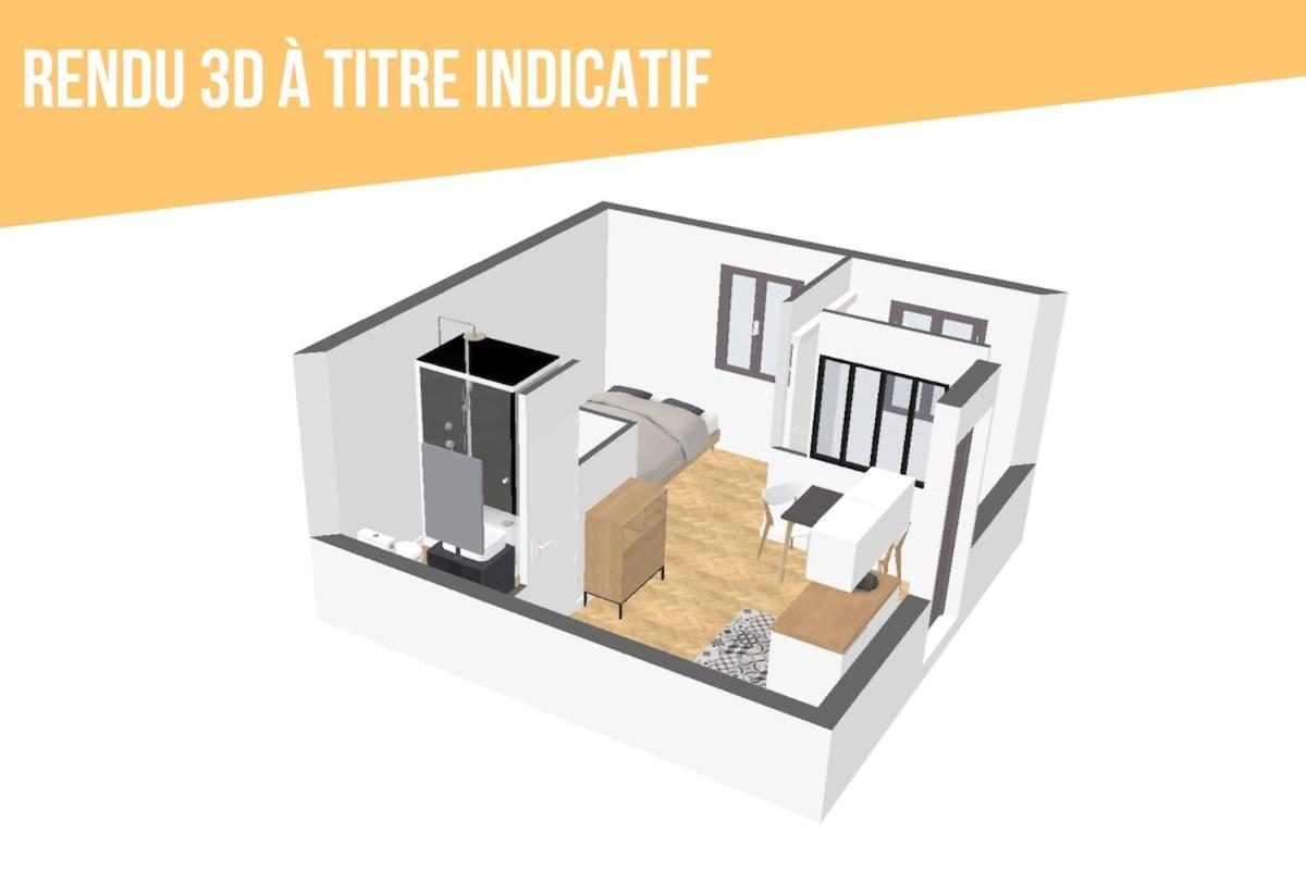 Grand Studio Avec Espace De Travail Тулуза Экстерьер фото
